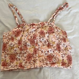 Hippie Rose Floral crop top, size large